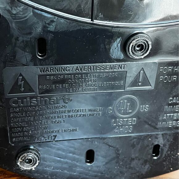 Cuisinart single cup grind and brew coffee maker DGB-1 up to 16 ounce serving - Picture 3 of 9